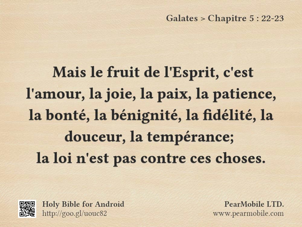 Galates, Chapitre 5:22-23